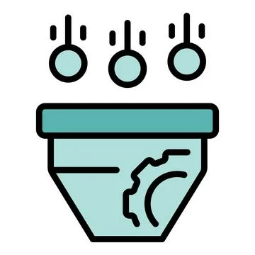 Workflow funnel icon vector flat Illustrazione stock