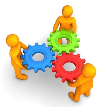 Workflow gears Stock Illustration