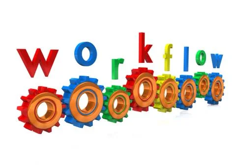 Workflow gears Stock Illustration