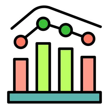 Workflow graph icon vector flat Illustrazione stock