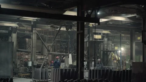 Workflow in heavy industry industrial workshop Video stock 153243704