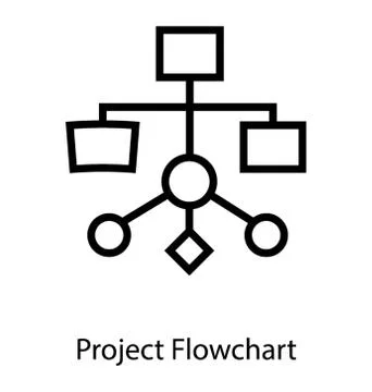 Workflow Hierarchy Chart Illustrazione stock