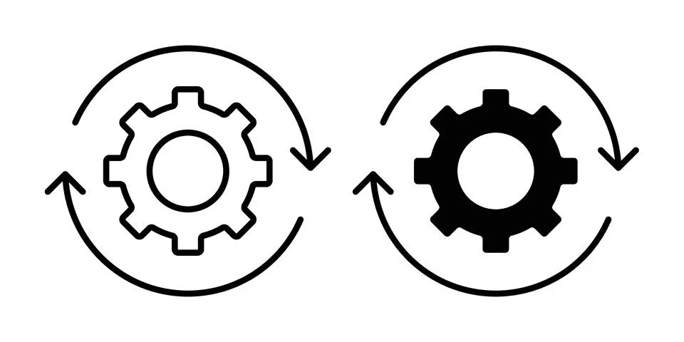 Workflow icon concept. best for web design Stock Illustration