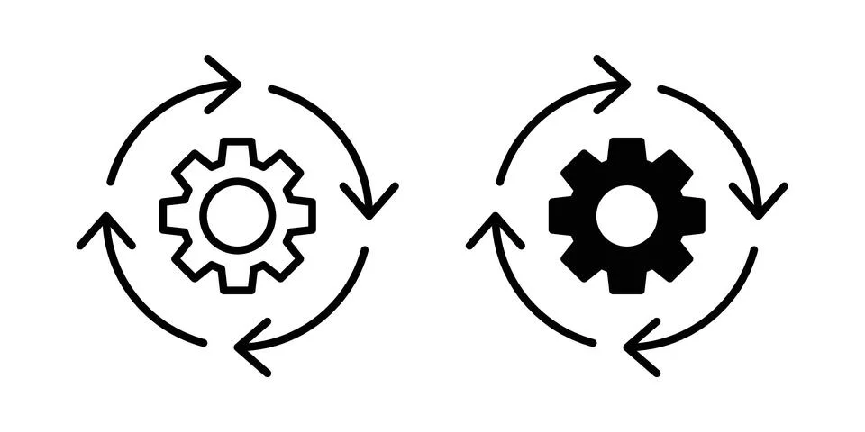 Workflow icon graphic element. web icon set Stock Illustration