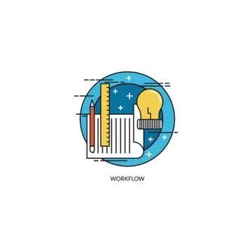 Workflow Icon Stock Illustration