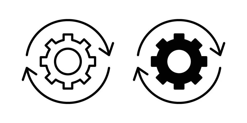 Workflow icon or illustration vector symbols 스톡 일러스트