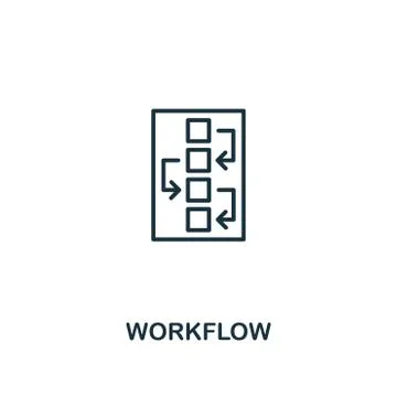 Workflow icon. Premium style design from design ui and ux icon collection. Pixel Illustrazione stock