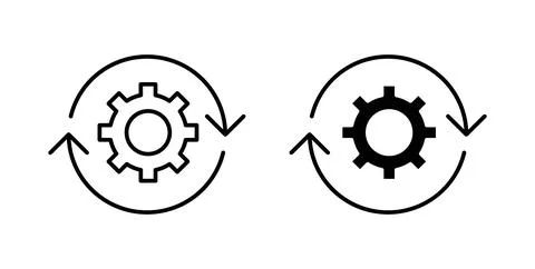 Workflow icon. Style is flat and line symbol Stockillustratie