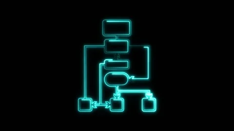 Workflow icon systematic pattern box with arrow animation Stock Footage 321299179