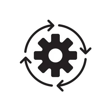 Workflow icon vector editable stroke for graphic design, logo, web site, soci Stock Illustration