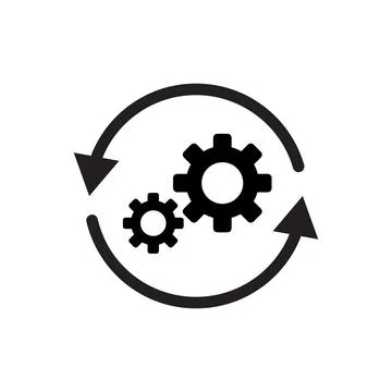 Workflow icon vector for graphic design, logo, web site, social media, mobile Stock Illustration