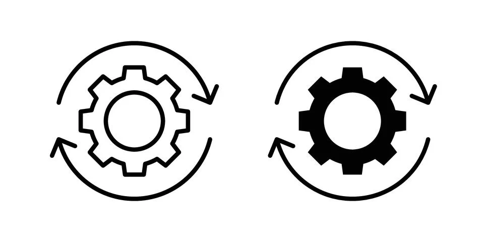 Workflow icon for web projects Stock Illustration