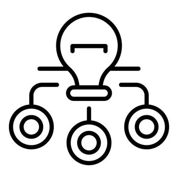 Workflow idea icon outline vector. Work gear Stock Illustration