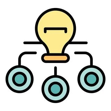 Workflow idea icon vector flat Illustrazione stock