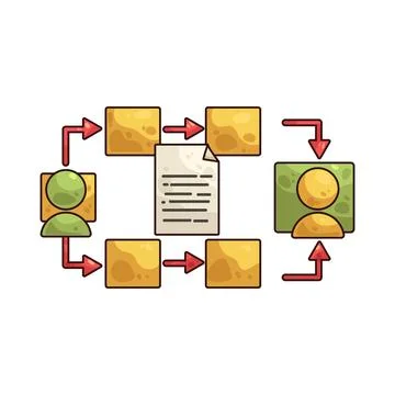 Workflow illustration Illustrazione stock