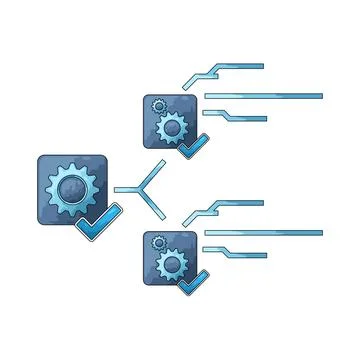 Workflow illustration Illustrazione stock