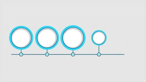 Workflow improvement round horizontal empty infographic template animation set Stock Footage 344174284