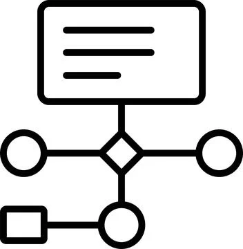 Workflow Line Icon Design Stock Illustration