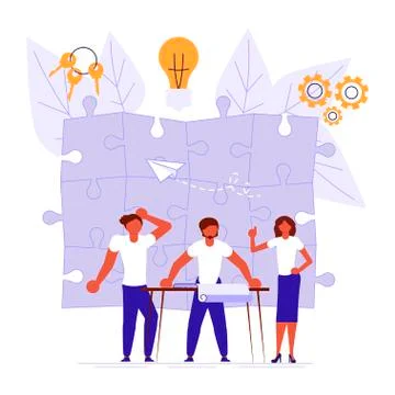 Workflow management concept Stockillustratie