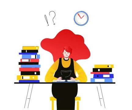 Workflow management - flat design style colorful illustration Stock Illustration