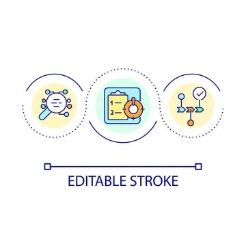 Workflow management loop concept icon 스톡 일러스트