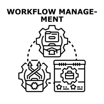 Workflow management system optimizing business processes イラスト素材