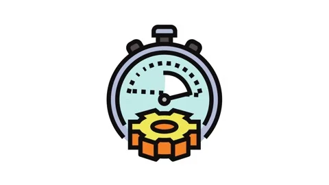 Workflow optimization manufacturing engineer color icon animation Stock Footage 326106728