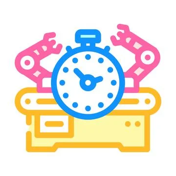 Workflow optimization manufacturing engineer color icon vector illustration Ilustración de archivo