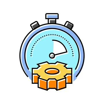 Workflow optimization manufacturing engineer color icon vector illustration Stockillustratie
