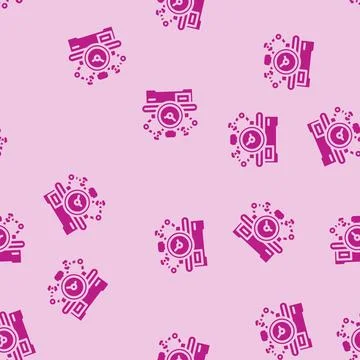 Workflow optimization manufacturing engineer glyph vector seamless pattern Stock Illustration