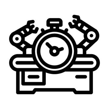 Workflow optimization manufacturing engineer line icon vector illustration Illustrazione stock