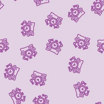 Workflow optimization manufacturing engineer line vector seamless pattern Ilustración de archivo