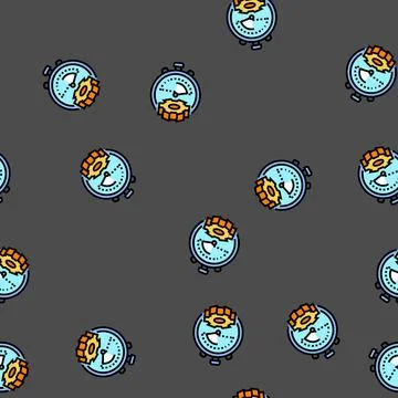 Workflow optimization manufacturing engineer vector seamless pattern Stock Illustration