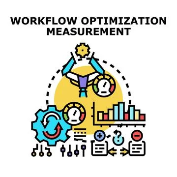Workflow optimization measurement process vector concept Stock Illustration