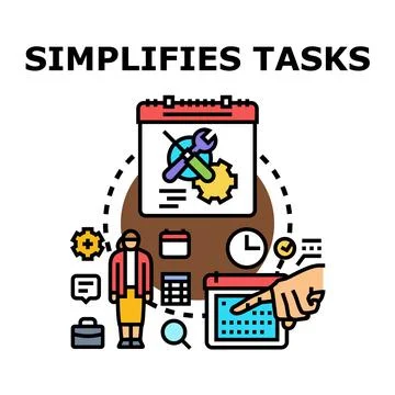 Workflow optimization simplifying business project planning and task manageme Stock Illustration