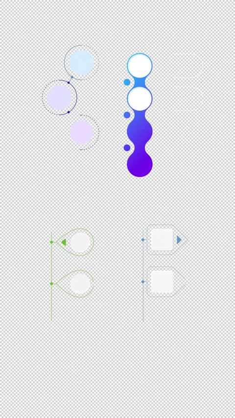 Workflow organization infographic 4 steps template animation set Stock Footage 331846759