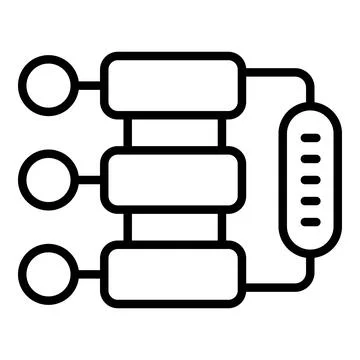 Workflow organizational icon outline vector. Work process Stock Illustration
