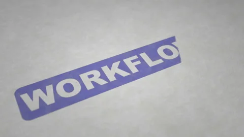 Workflow-Paint On Logo Video stock 136534089