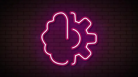 Workflow planning in neon effect mp4 video Stock Illustration