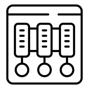 Workflow procedure icon outline vector. Business project Illustrazione stock