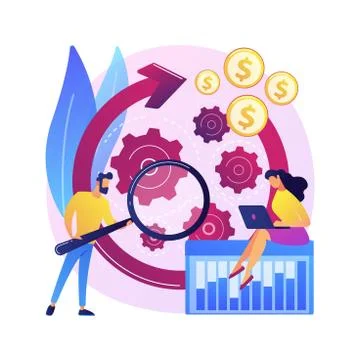 Workflow process abstract concept vector illustration. Stock Illustration