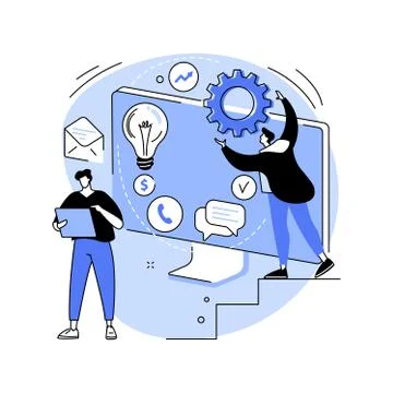 Workflow process abstract concept vector illustration. Stock Illustration