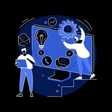 Workflow process abstract concept vector illustration. Stock Illustration