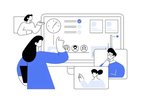 Workflow process abstract concept vector illustration. Stock Illustration