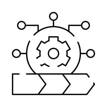 Workflow process automation and management concept icon Stock Illustration