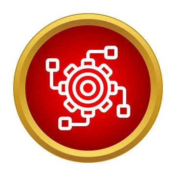 Workflow process automation system setup icon イラスト素材