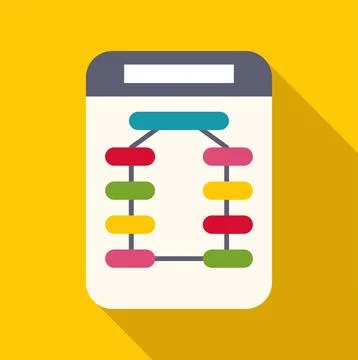 Workflow process chart diagram on yellow background Stock Illustration