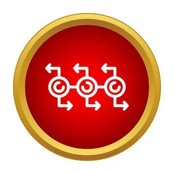 Workflow process diagram icon showing steps and arrows イラスト素材