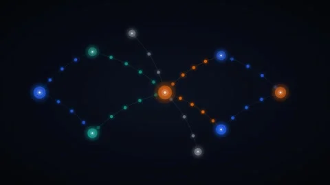 Workflow Process Flow System Loop, Data Pipeline Network Animation Background 스톡 동영상 333631427