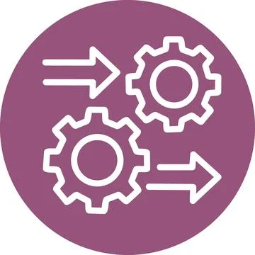 Workflow process gears mechanism business operation Stock Illustration